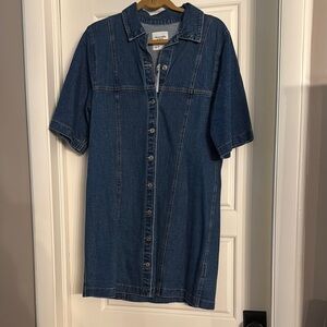 Abercrombie & Fitch Blue Denim Casual Button Down Shirt